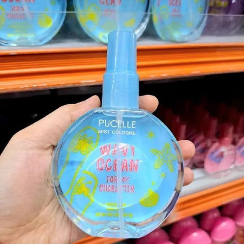 Nước Hoa PUCELLE Mist Cologne Wavy Ocean 75ml - Hương Thơm Tươi Mát, Quyến Rũ, Phong Cách Trẻ Trung, Tự Tin Trong Mỗi Ngày