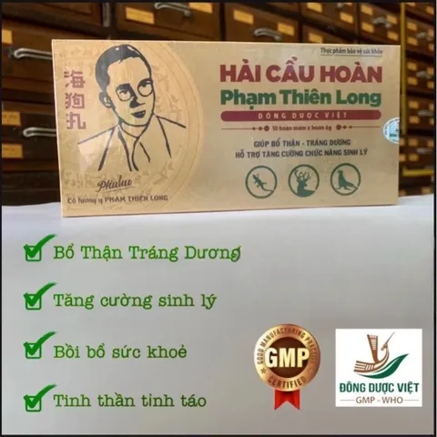 Hải Cẩu Hoàn Phạm Thiên Long - Thực Phẩm Chức Năng Tăng Cường Sinh Lực Nam Giới, Hộp 10 Hoàn Mềm Hỗ Trợ Sức Khỏe Tốt Nhất