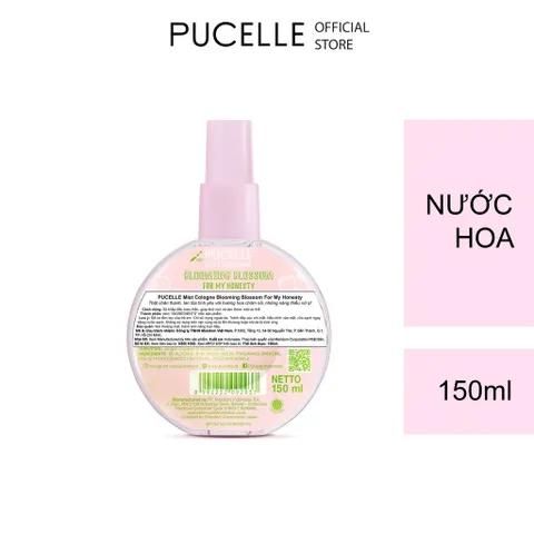 Nước Hoa PUCELLE Mist Cologne Blooming Blossom 150ml - Hương Hoa Trái Cây Tươi Mát, Nữ Tính và Quyến Rũ - Quà Tặng Tuyệt Vời cho Phái Đẹp