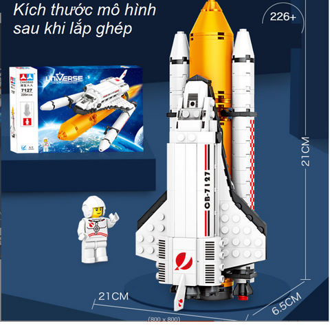 Bộ lắp ghép LEGO tàu vũ trụ MS No.7127 – Đồ chơi giáo dục cho trẻ em, 226 chi tiết sáng tạo, an toàn và không độc hại