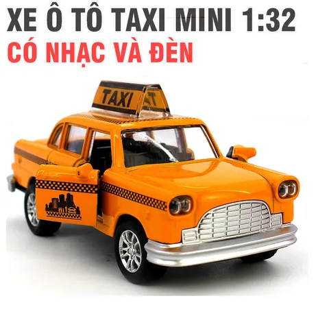 Mô Hình Xe Ô Tô Taxi Mini Tỉ Lệ 1:36 Bằng Sắt Mở Được Cửa Có Đèn Âm Thanh - Đồ Chơi Trẻ Em Chất Lượng Cao