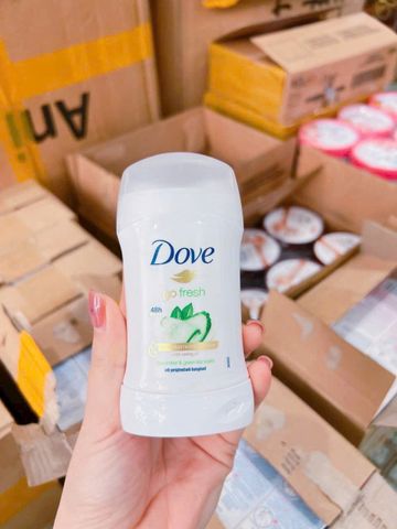 Lăn khử mùi Dove Cucumber 40g – dưỡng ẩm, dưa leo