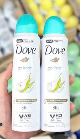 Xịt Khử Mùi Dove Go Fresh Lê 150ml - Sản Phẩm Thích Hợp Cho MọiNgày, Mang Lại Cảm Giác Tươi Mát và Sảng Khoái