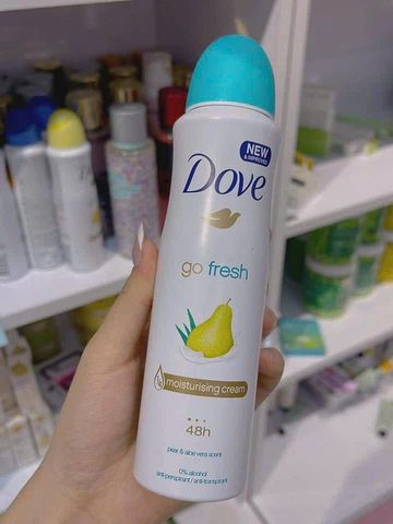 Xịt Khử Mùi Dove Go Fresh Lê 150ml - Sản Phẩm Thích Hợp Cho MọiNgày, Mang Lại Cảm Giác Tươi Mát và Sảng Khoái