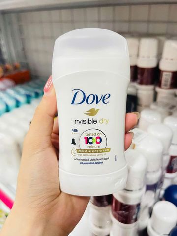 Lăn khử mùi Dove Invisible Solid 24H 40g – không ố màu