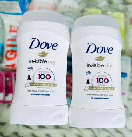Lăn khử mùi Dove Invisible Solid 24H 40g – không ố màu