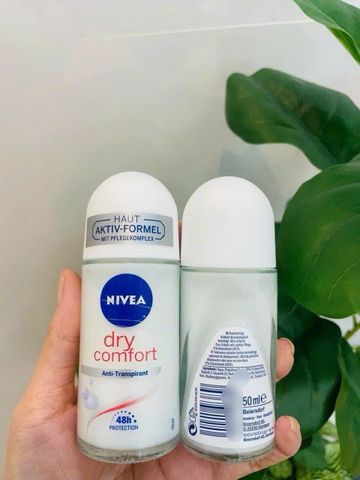 Lăn khử mùi Nivea Dry Comfort Plus 48H 50ml - Giữ cơ thể luôn khô thoáng và thơm mát suốt 2 ngày