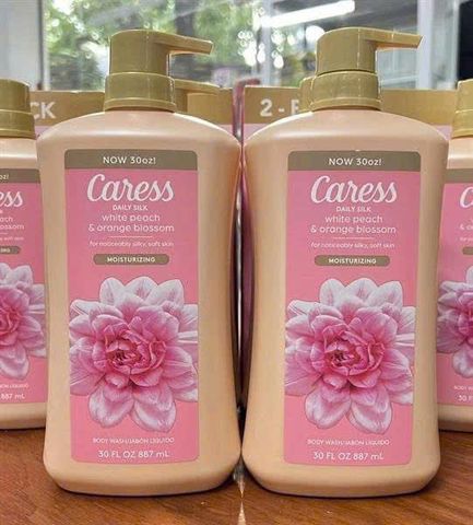 Set 2 Sữa Tắm Caress Daily Silk 887ml - Thơm Ngọt, Mềm Da, Dưỡng Ẩm Hàng Ngày, Sữa Tắm Cao Cấp Cho Mọi Loại Da