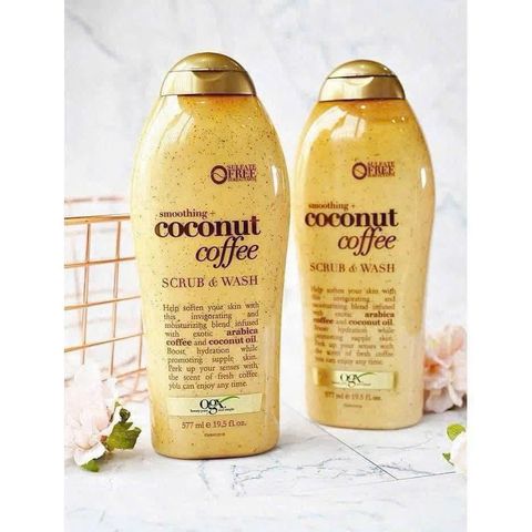 Sữa Tắm Tẩy Tế Bào Chết Ogx Coconut Coffee 577ml - Dưỡng Da Sáng Mịn, Hương Vị Cà Phê Nhiệt Đới, Chăm Sóc Da Toàn Diện