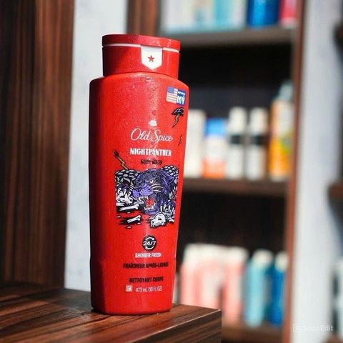 Gel Tắm Old Spice NightPanther 473ml – Hương Nước Hoa Mạnh Mẽ, Giữ Mùi Lâu, Cho Nam Giới, Sữa Tắm Khử Mùi Thời Thượng