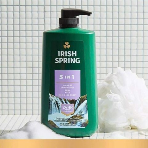 Sữa Tắm Gội Xả Irish Spring 887ml - Giúp Làm Sạch Sâu, Giữ Độ Ẩm, Thư Giãn Và Tươi Mát Cho Cơ Thể