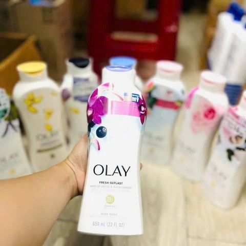Sữa Tắm Dưỡng Trắng Olay Hoa Lan Ultra Moisture 650ml - Chăm Sóc Da Sáng Mịn, Giàu Dưỡng Ẩm, Hương Hoa Lan Tươi Mát