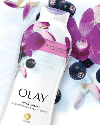 Sữa Tắm Dưỡng Trắng Olay Hoa Lan Ultra Moisture 650ml - Chăm Sóc Da Sáng Mịn, Giàu Dưỡng Ẩm, Hương Hoa Lan Tươi Mát