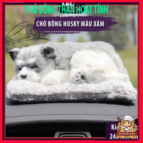 Chó Bông Than Hoạt Tính Nano Khử Mùi Xe Hơi - Phụ Kiện Tô Điểm Taplo Ô Tô Kích Thước Lớn 24x18x9cm - Mvn Auto