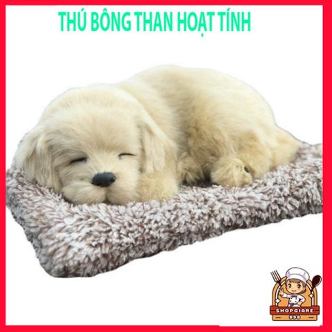 Thú Bông Cún Vàng Kem Lõi Than Hoạt Tính Khử Mùi - Phụ Kiện Ô Tô Trang Trí Khí Lọc Không Khí, Dễ Thương cho Xe Hơi và Nhà Ở