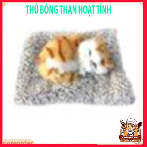 Thú Nhồi Bông Hình Mèo Con Ngủ - Lọc Không Khí Than Hoạt Tính, Phụ Kiện Ô Tô, Đồ Chơi Trẻ Em, Quà Tặng Sinh Nhật