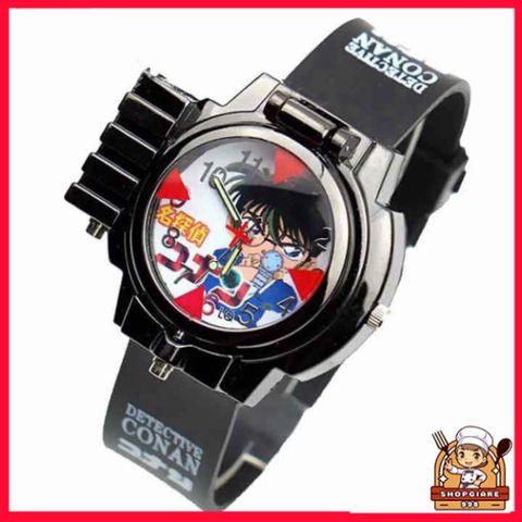 Đồng Hồ Đeo Tay Thám Tử Conan Cho Trẻ Em - Kiểu Dáng Độc Đáo, Chức Năng Chiếu Laser, Dành Cho Bé Trai và Bé Gái