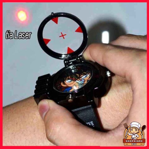 Đồng Hồ Đeo Tay Thám Tử Conan Cho Trẻ Em - Kiểu Dáng Độc Đáo, Chức Năng Chiếu Laser, Dành Cho Bé Trai và Bé Gái