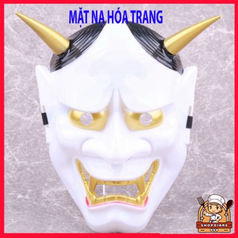 Mặt Nạ Ma Quái Nhật Bản Prajna - Halloween Joker Anime Cosplay Đen Đỏ Trắng, Đạo Cụ Tiệc Chất Lượng Cao