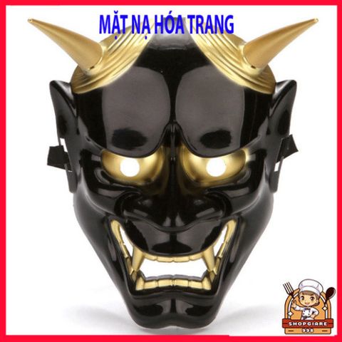 Mặt Nạ Ma Quái Nhật Bản Prajna - Halloween Joker Anime Cosplay Đen Đỏ Trắng, Đạo Cụ Tiệc Chất Lượng Cao