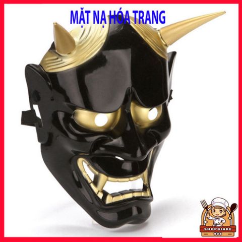 Mặt Nạ Ma Quái Nhật Bản Prajna - Halloween Joker Anime Cosplay Đen Đỏ Trắng, Đạo Cụ Tiệc Chất Lượng Cao