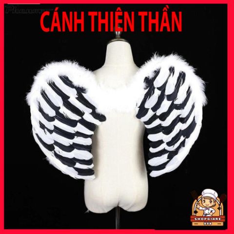 Cánh Thiên Thần Cosplay Trắng - Phụ Kiện Tiệc Tùng Halloween & Vũ Hội Hóa Trang 60cm x 50cm, Quà Tặng Độc Đáo Cho Fan Hóa Trang