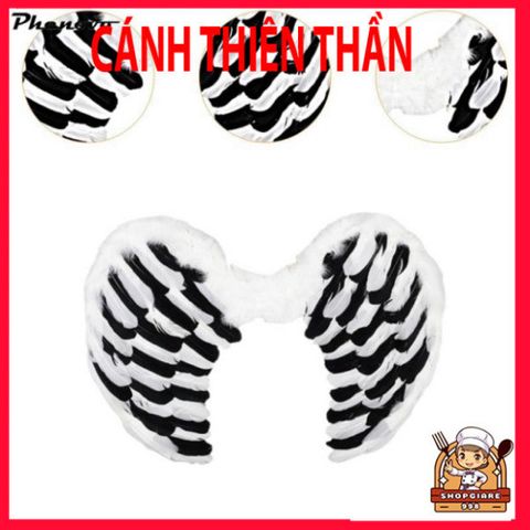 Cánh Thiên Thần Cosplay Trắng - Phụ Kiện Tiệc Tùng Halloween & Vũ Hội Hóa Trang 60cm x 50cm, Quà Tặng Độc Đáo Cho Fan Hóa Trang