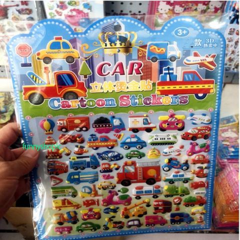 Sticker Hoạt Hình Dán Nổi 3D Đẹp - Nhãn Dán Trang Trí Sổ, Bình Nước, Điện Thoại - Quà Tặng Dễ Thương Cho Bé