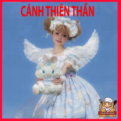 Cánh lông vũ trắng Halloween cho bé - Phụ kiện chụp hình, Cosplay, Dây buộc tóc và Đũa ma thuật - Thời trang Unisex