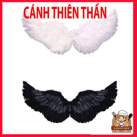 Cánh lông vũ trắng Halloween cho bé - Phụ kiện chụp hình, Cosplay, Dây buộc tóc và Đũa ma thuật - Thời trang Unisex