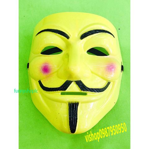Mặt Nạ Hacker Vàng Đậm 2021 - Đồ Hóa Trang Ngọn Nghề Cho Tiệc Halloween & Ngày Hội Hóa Trang Trẻ Em