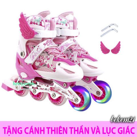 Giày Trượt Patin QF Thế Hệ Mới Phát Sáng Cho Trẻ Em - Giày Patin Cao Cấp, An Toàn Kèm Đồ Bảo Hộ, Được Yêu Thích Nhất!