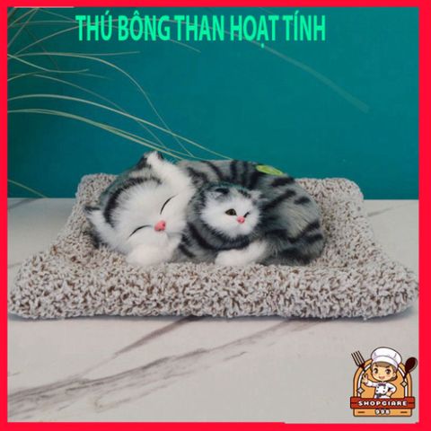 Thú Bông Đôi Than Hoạt Tính 28x20 cm - Gấu Bông Sang Trọng Tô Điểm Xe Hơi, Nhà Cửa, Bàn Làm Việc, Khử Mùi Tốt