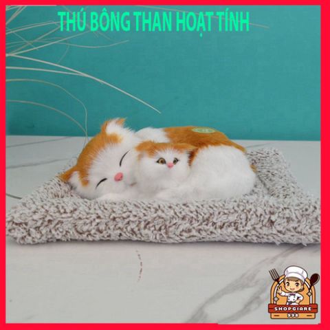 Thú Bông Đôi Than Hoạt Tính 28x20 cm - Gấu Bông Sang Trọng Tô Điểm Xe Hơi, Nhà Cửa, Bàn Làm Việc, Khử Mùi Tốt