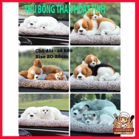 Thú Bông Đôi Than Hoạt Tính 28x20 cm - Gấu Bông Sang Trọng Tô Điểm Xe Hơi, Nhà Cửa, Bàn Làm Việc, Khử Mùi Tốt