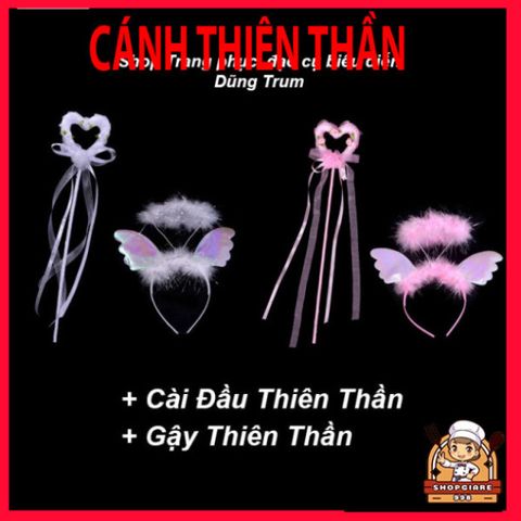 Cánh Thiên Thần Lông Vũ Trắng - Bộ Phụ Kiện Nhập Vai Thiên Thần Cho Biểu Diễn và Chụp Ảnh - Chất Lượng Cao, Nhiều Kích Cỡ