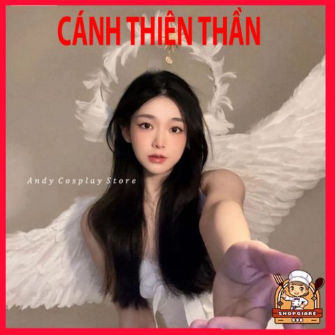 Cánh Thiên Thần Trắng Kèm Băng Đô Lông Vũ - Phụ Kiện Thời Trang Dành Cho Chụp Hình Concept Thiên Thần, Ác Quỷ