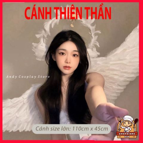 Cánh Thiên Thần Trắng Kèm Băng Đô Lông Vũ - Phụ Kiện Thời Trang Dành Cho Chụp Hình Concept Thiên Thần, Ác Quỷ