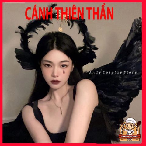 Cánh Thiên Thần Trắng Kèm Băng Đô Lông Vũ - Phụ Kiện Thời Trang Dành Cho Chụp Hình Concept Thiên Thần, Ác Quỷ