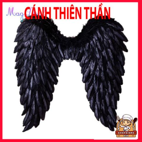 Cánh Thiên Thần Lông Vũ Trắng 3D - Phụ Kiện Cosplay Halloween Hóa Trang Độc Đáo Cho Tiệc Tùng và Biểu Diễn