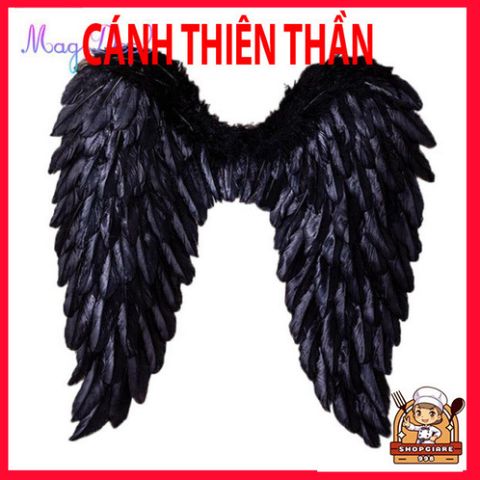 Cánh Thiên Thần Lông Vũ Trắng 3D - Phụ Kiện Cosplay Halloween Hóa Trang Độc Đáo Cho Tiệc Tùng và Biểu Diễn