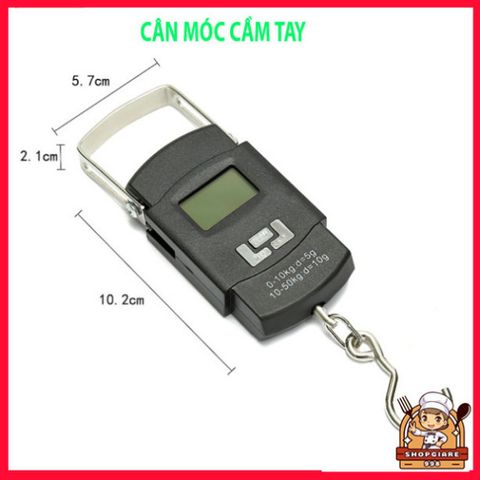 Cân Điện Tử Mini Xách Tay 50kg - Cân Hành Lý LCD HD Sáng, Tặng Kèm Pin - Cân Treo Chắc Chắn và Tiện Dụng