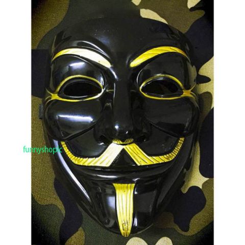 Mặt Nạ Hacker Đen Bóng 2021 - Mặt Nạ Hóa Trang Độc Đáo Cho Tiệc Halloween và Sự Kiện Thú Vị