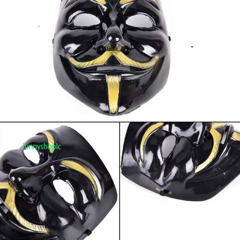 Mặt Nạ Hacker Đen Bóng 2021 - Mặt Nạ Hóa Trang Độc Đáo Cho Tiệc Halloween và Sự Kiện Thú Vị