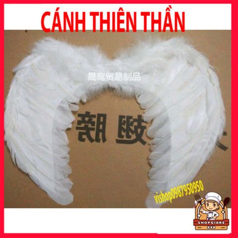 Cánh Thiên Thần Hóa Trang Trắng Cho Bé Gái - Lông Vũ Tự Nhiên, Phù Hợp Mọi Dịp Tiệc Halloween, Giáng Sinh, Cosplay