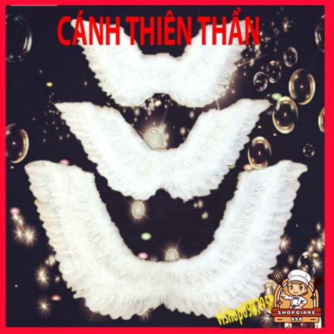 Cánh Thiên Thần Hóa Trang Trắng Cho Bé Gái - Lông Vũ Tự Nhiên, Phù Hợp Mọi Dịp Tiệc Halloween, Giáng Sinh, Cosplay