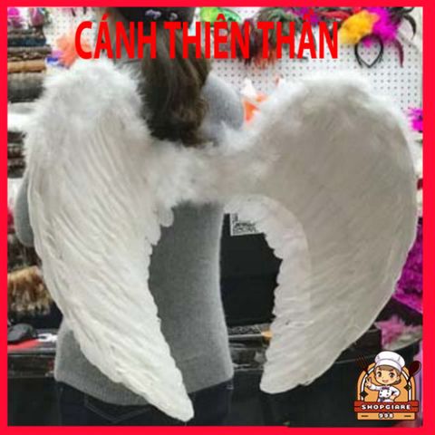 Cánh Thiên Thần Hóa Trang Trắng Cho Bé Gái - Lông Vũ Tự Nhiên, Phù Hợp Mọi Dịp Tiệc Halloween, Giáng Sinh, Cosplay