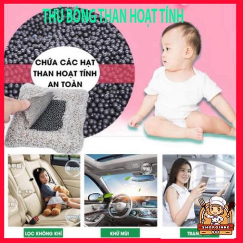 Gấu bông than hoạt tính khử mùi ô tô - Phụ kiện trang trí xe con dễ thương, cải thiện không khí trong lành, mang lại sức khỏe tốt cho gia đình