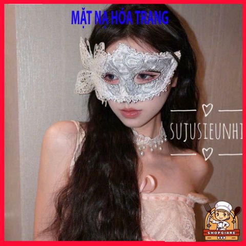 Mặt Nạ Venesian Nam Tước & Công Nương - Phụ Kiện Halloween, Dạ Hội, Khiêu Vũ - Đen Trắng, Thời Trang Độc Đáo