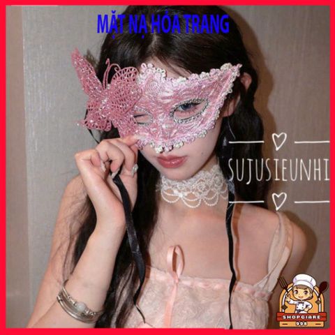 Mặt Nạ Venesian Nam Tước & Công Nương - Phụ Kiện Halloween, Dạ Hội, Khiêu Vũ - Đen Trắng, Thời Trang Độc Đáo